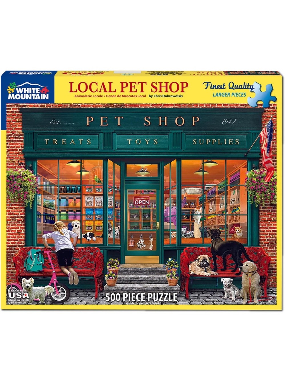 White Mountain Local Pet Shop 500-Piece Puzzle